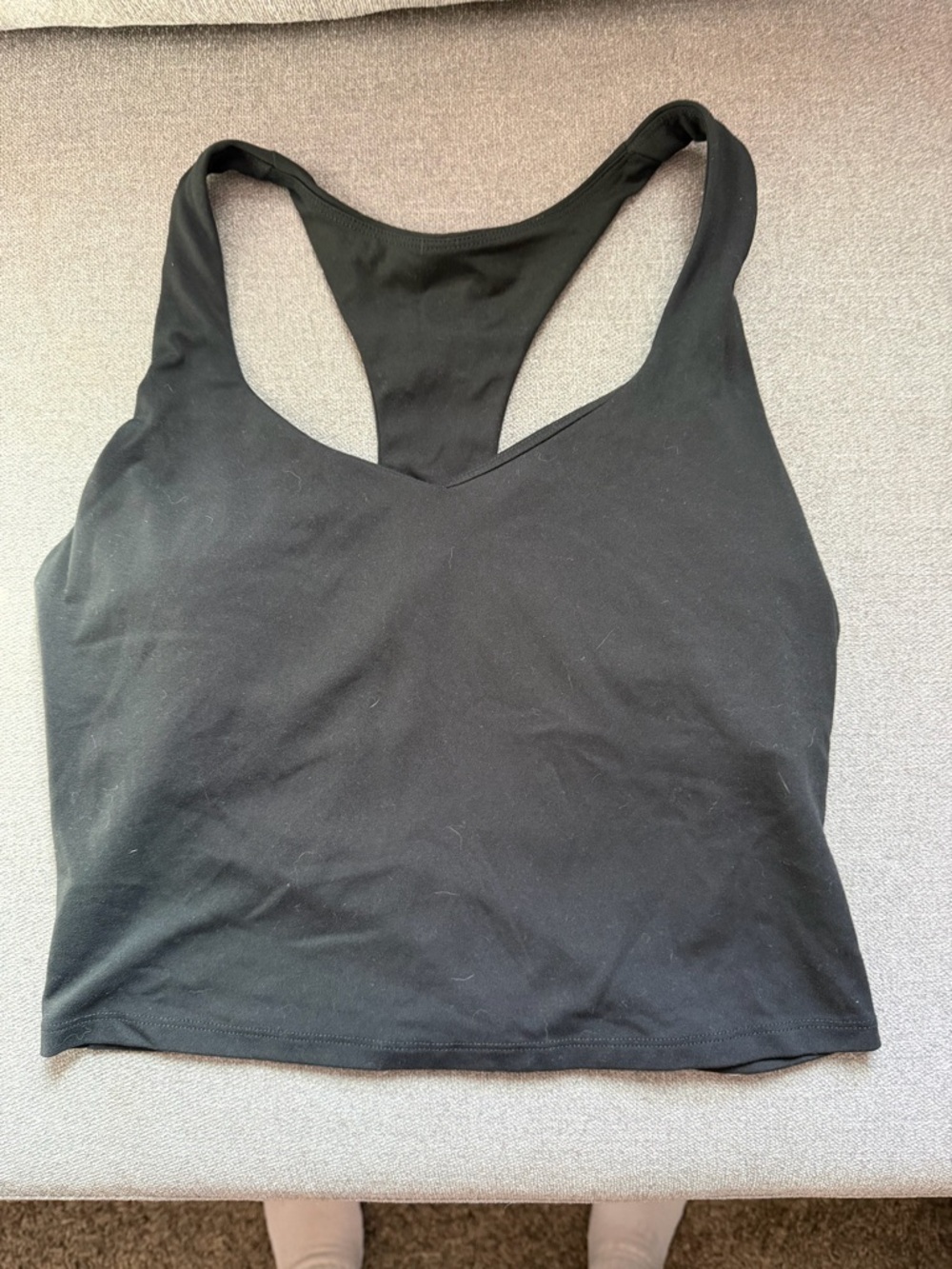 Fabletics Black Racerback Crop Bralette